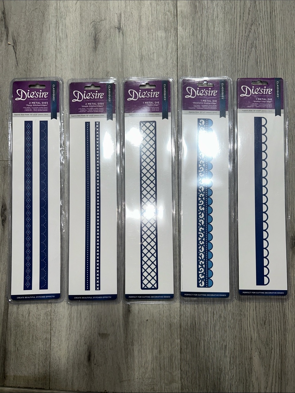 Diesire Border Metal Dies - Blue Borders Set Large Bundle NWT